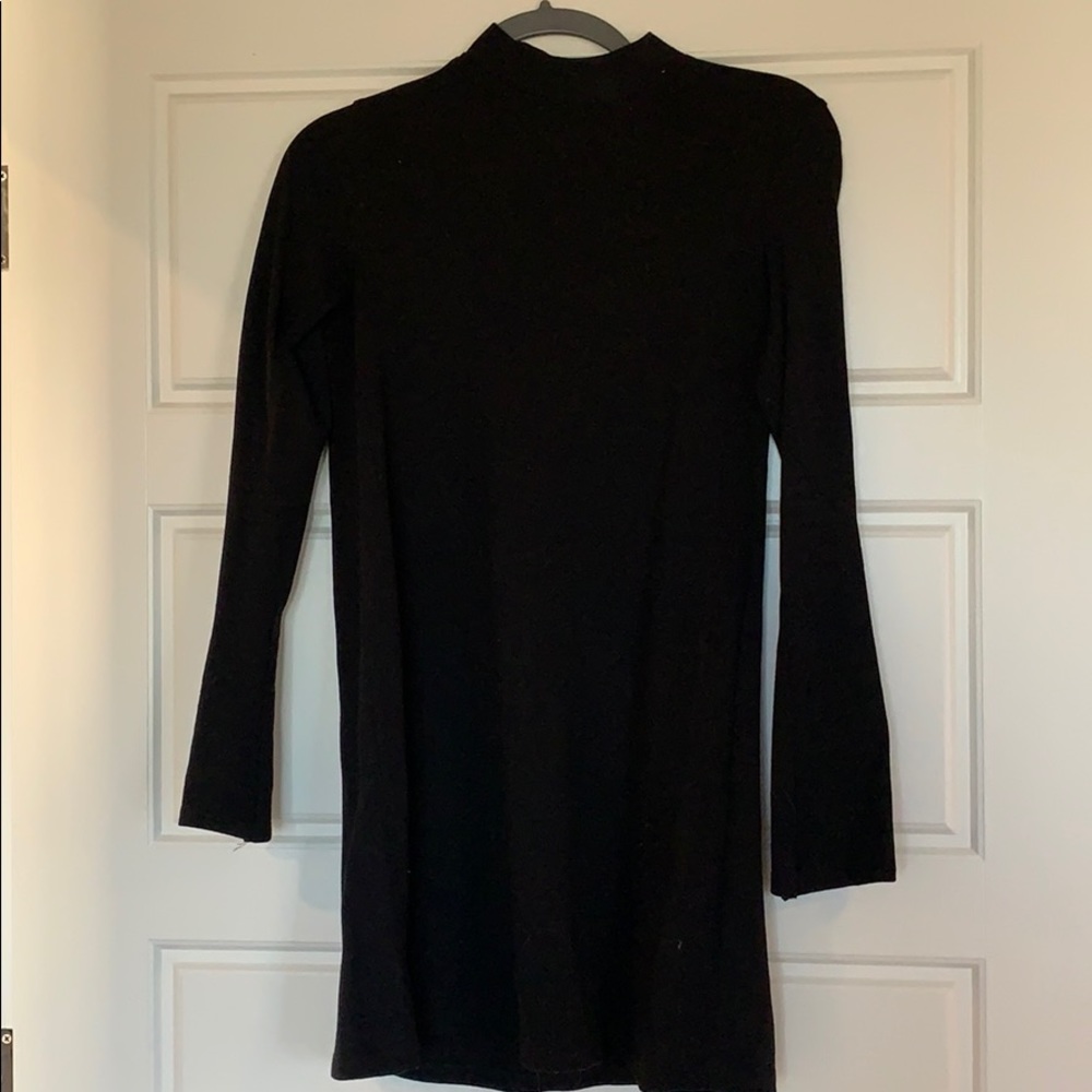 Zara Long Sleeve Black Mini Dress - S